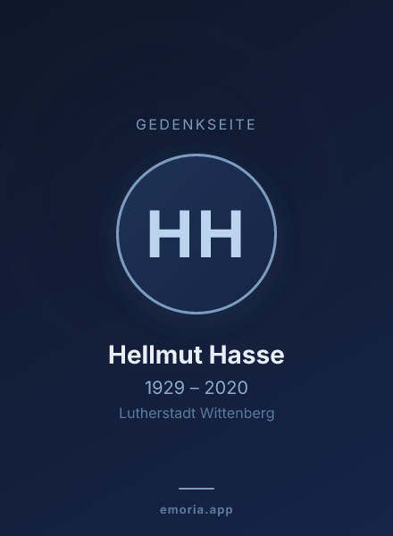 Gedenkportrait von Hellmut Hasse