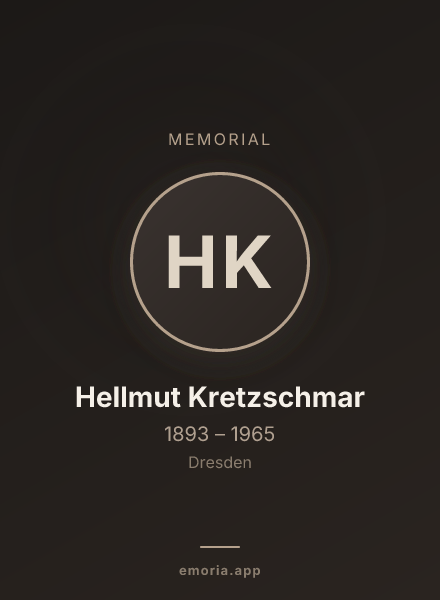 Memorial portrait of Hellmut Kretzschmar