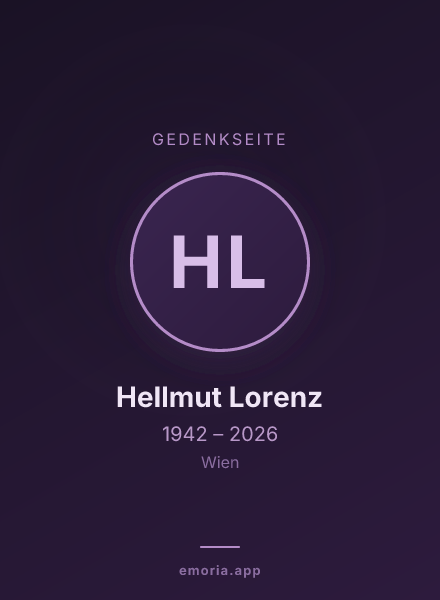 Gedenkportrait von Hellmut Lorenz