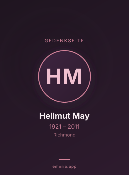 Gedenkportrait von Hellmut May