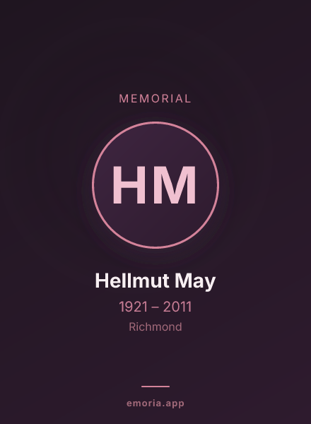Memorial portrait of Hellmut May