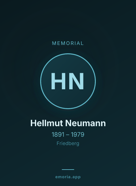 Memorial portrait of Hellmut Neumann