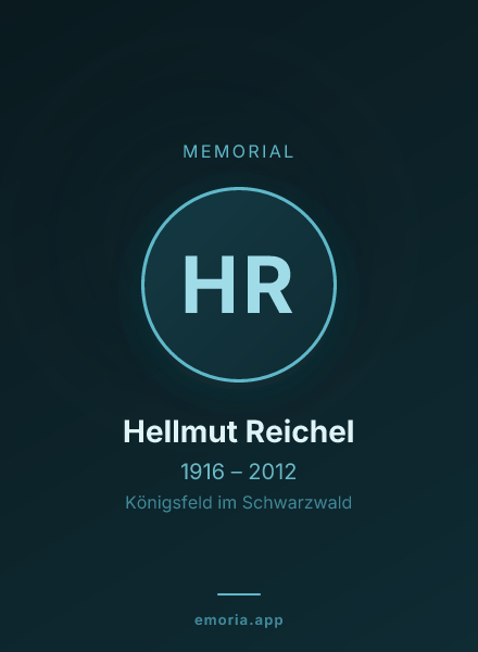 Memorial portrait of Hellmut Reichel