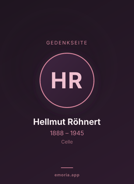 Gedenkportrait von Hellmut Röhnert