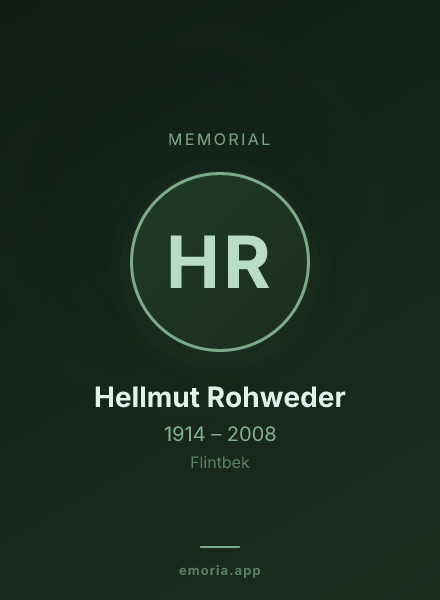 Memorial portrait of Hellmut Rohweder