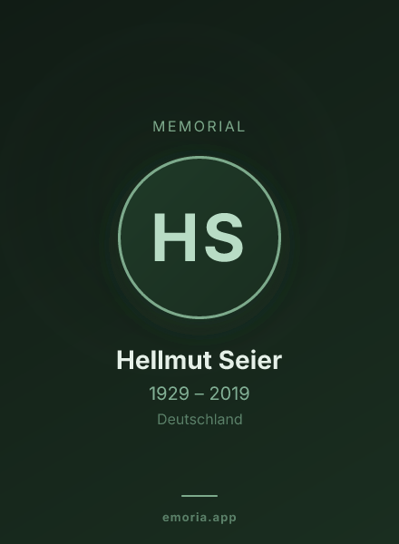 Memorial portrait of Hellmut Seier