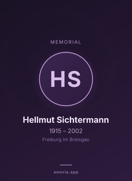 Memorial portrait of Hellmut Sichtermann