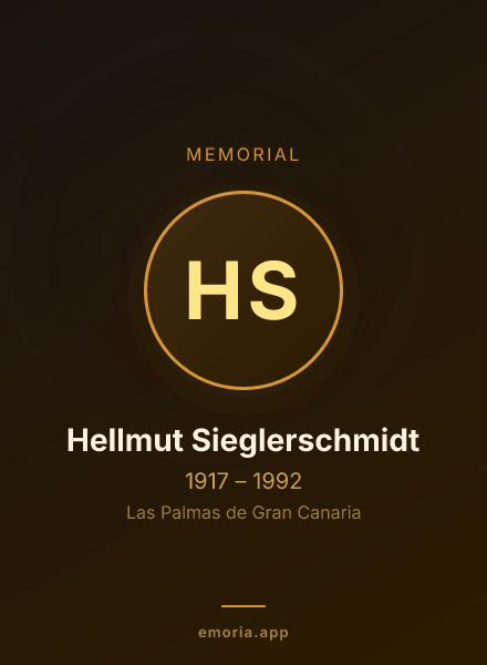 Memorial portrait of Hellmut Sieglerschmidt