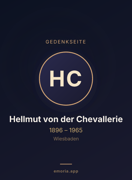 Gedenkportrait von Hellmut von der Chevallerie