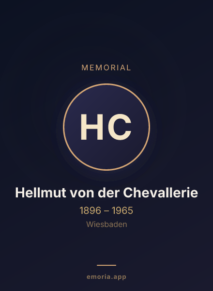 Memorial portrait of Hellmut von der Chevallerie