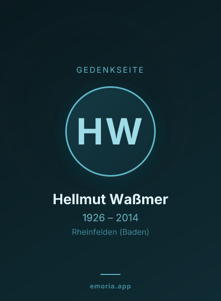 Gedenkportrait von Hellmut Waßmer