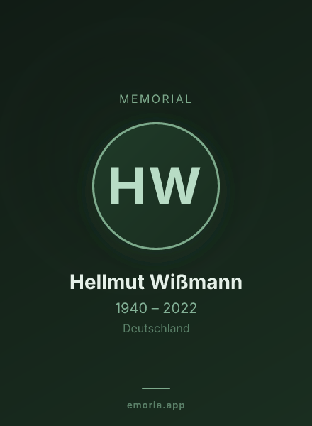 Memorial portrait of Hellmut Wißmann