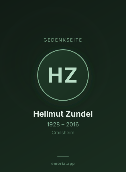 Gedenkportrait von Hellmut Zundel