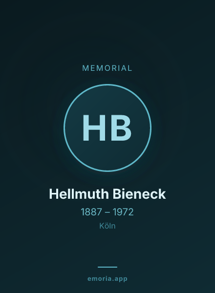 Memorial portrait of Hellmuth Bieneck