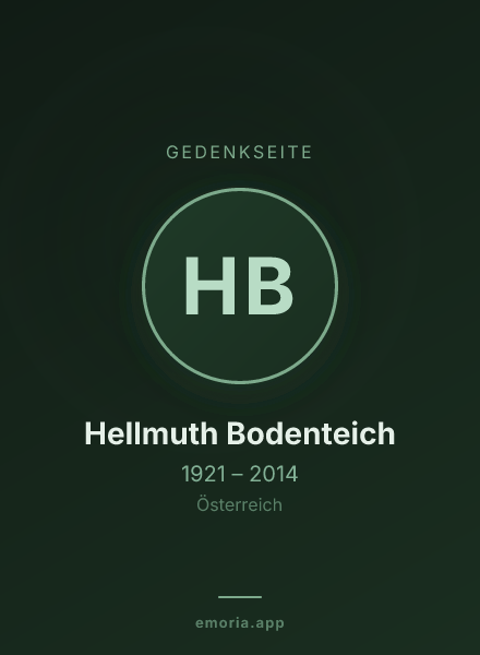 Gedenkportrait von Hellmuth Bodenteich
