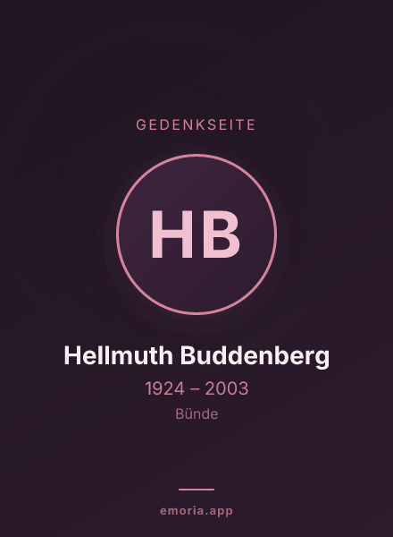 Gedenkportrait von Hellmuth Buddenberg