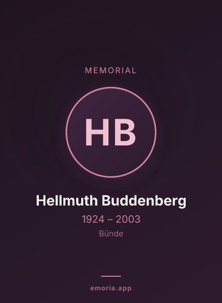 Memorial portrait of Hellmuth Buddenberg