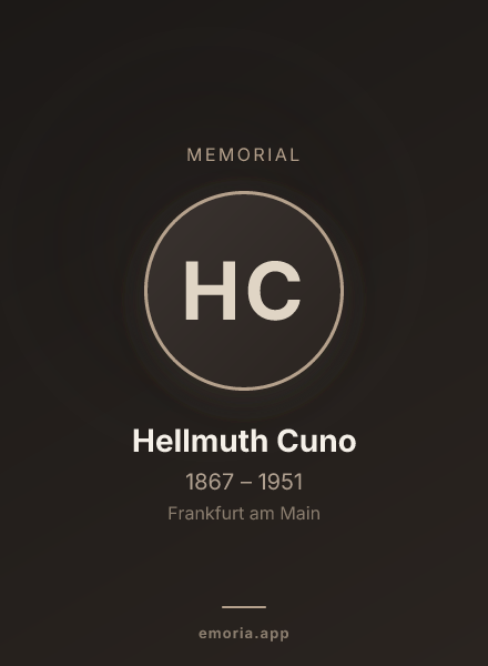 Memorial portrait of Hellmuth Cuno