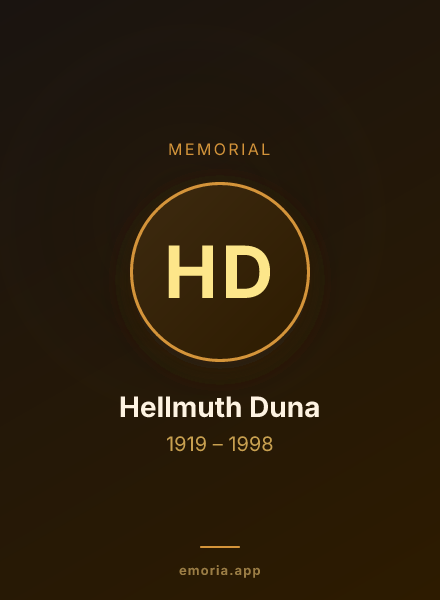 Memorial portrait of Hellmuth Duna