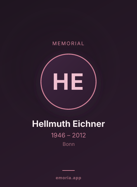 Memorial portrait of Hellmuth Eichner