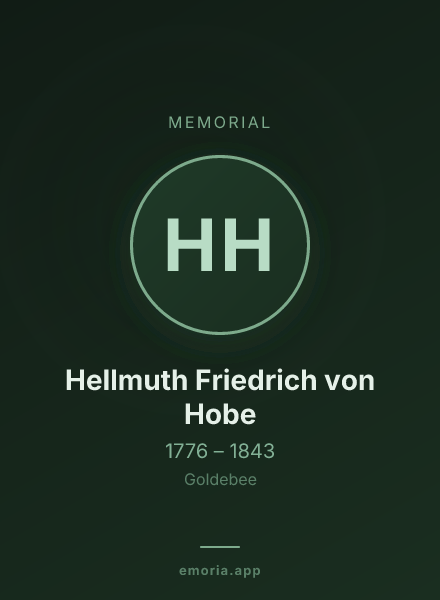 Memorial portrait of Hellmuth Friedrich von Hobe