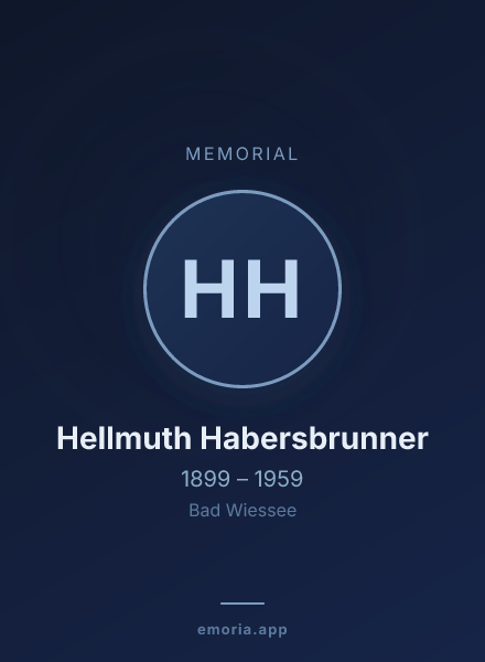 Memorial portrait of Hellmuth Habersbrunner
