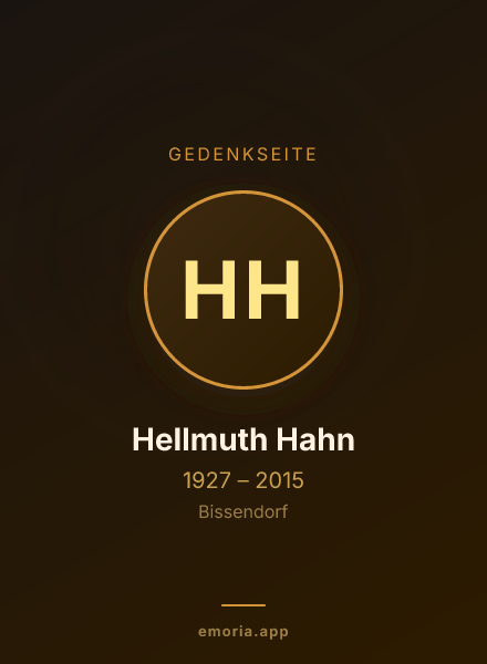 Gedenkportrait von Hellmuth Hahn