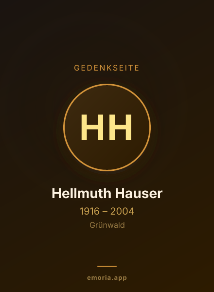 Gedenkportrait von Hellmuth Hauser