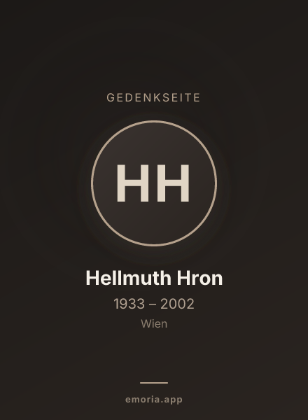 Gedenkportrait von Hellmuth Hron