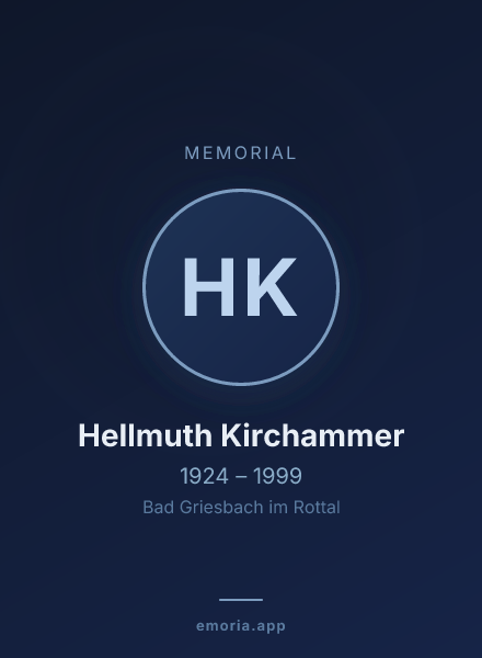 Memorial portrait of Hellmuth Kirchammer