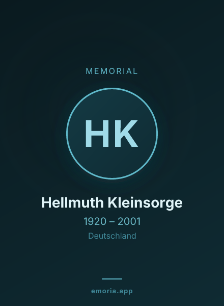 Memorial portrait of Hellmuth Kleinsorge