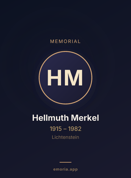 Memorial portrait of Hellmuth Merkel