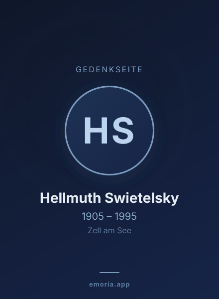 Gedenkportrait von Hellmuth Swietelsky