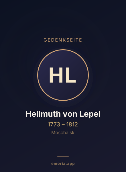 Gedenkportrait von Hellmuth von Lepel