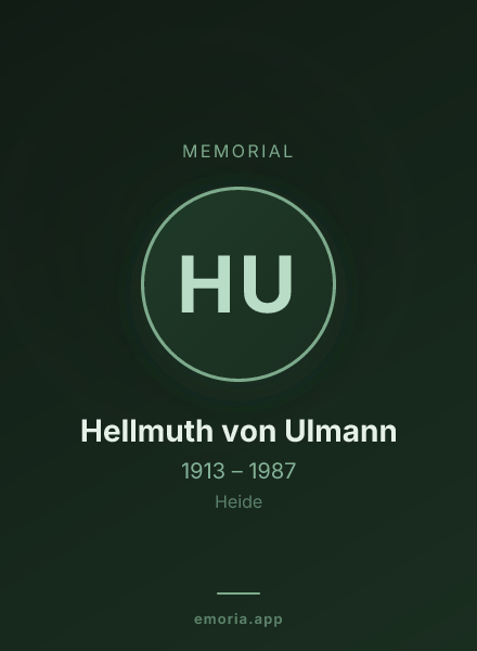 Memorial portrait of Hellmuth von Ulmann