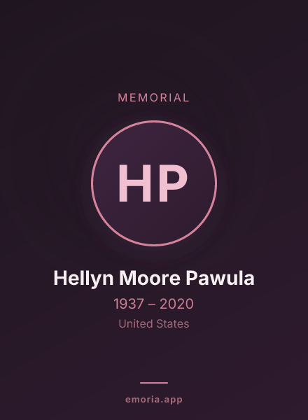 Memorial portrait of Hellyn Moore Pawula