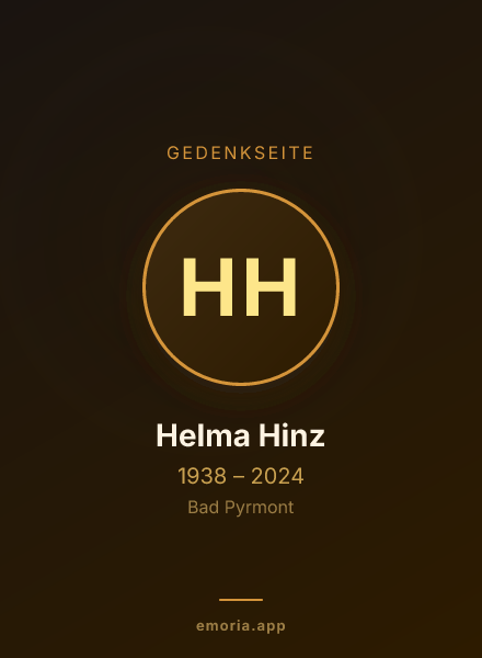 Gedenkportrait von Helma Hinz