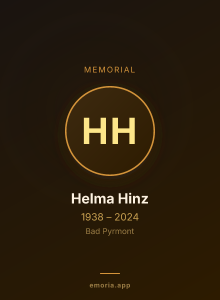 Memorial portrait of Helma Hinz