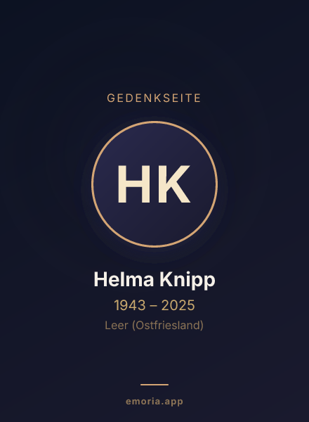 Gedenkportrait von Helma Knipp