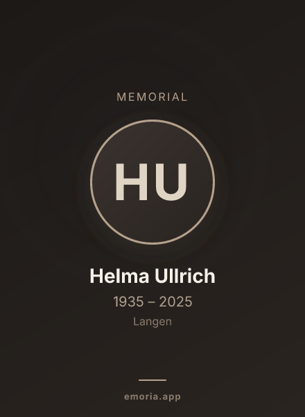 Memorial portrait of Helma Ullrich
