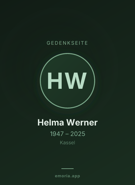 Gedenkportrait von Helma Werner