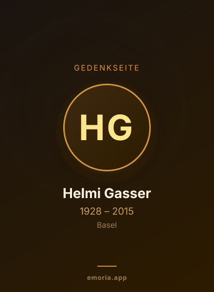 Gedenkportrait von Helmi Gasser