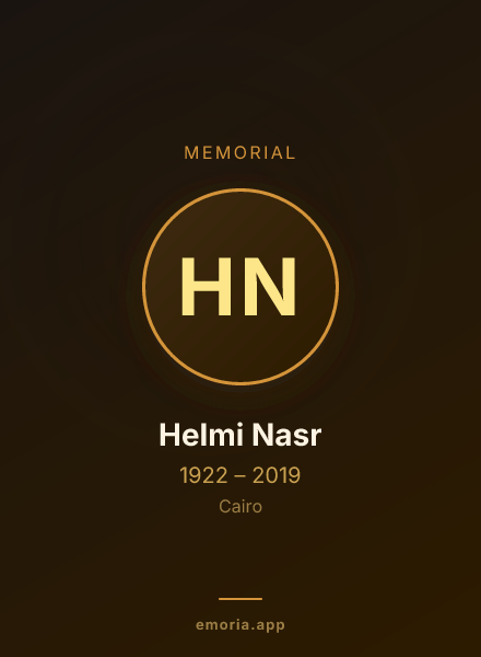Memorial portrait of Helmi Nasr