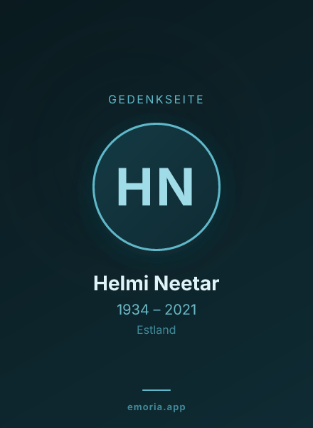 Gedenkportrait von Helmi Neetar