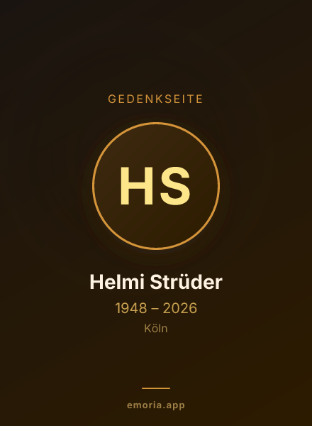 Gedenkportrait von Helmi Strüder