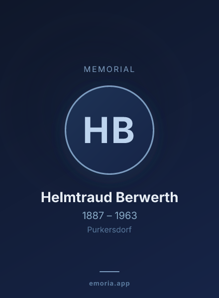 Memorial portrait of Helmtraud Berwerth