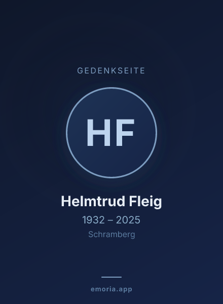 Gedenkportrait von Helmtrud Fleig