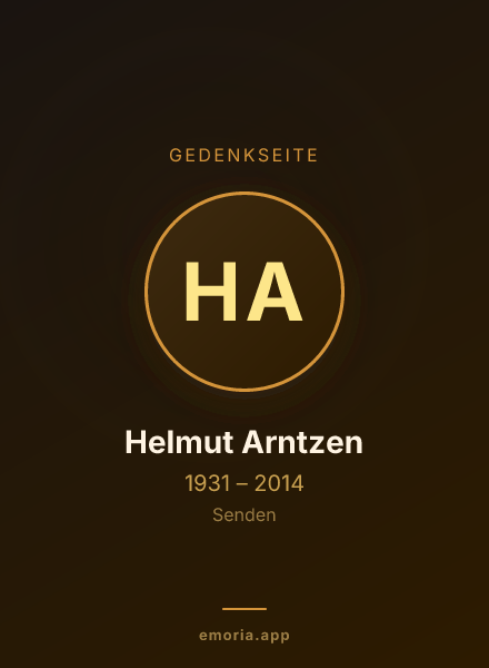 Gedenkportrait von Helmut Arntzen