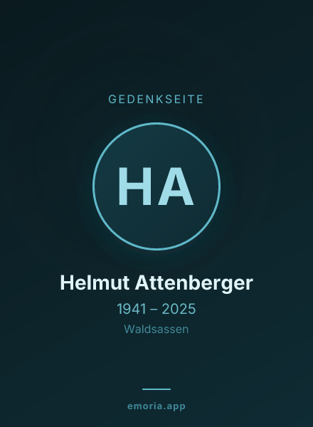 Gedenkportrait von Helmut Attenberger