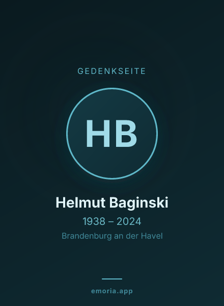 Gedenkportrait von Helmut Baginski